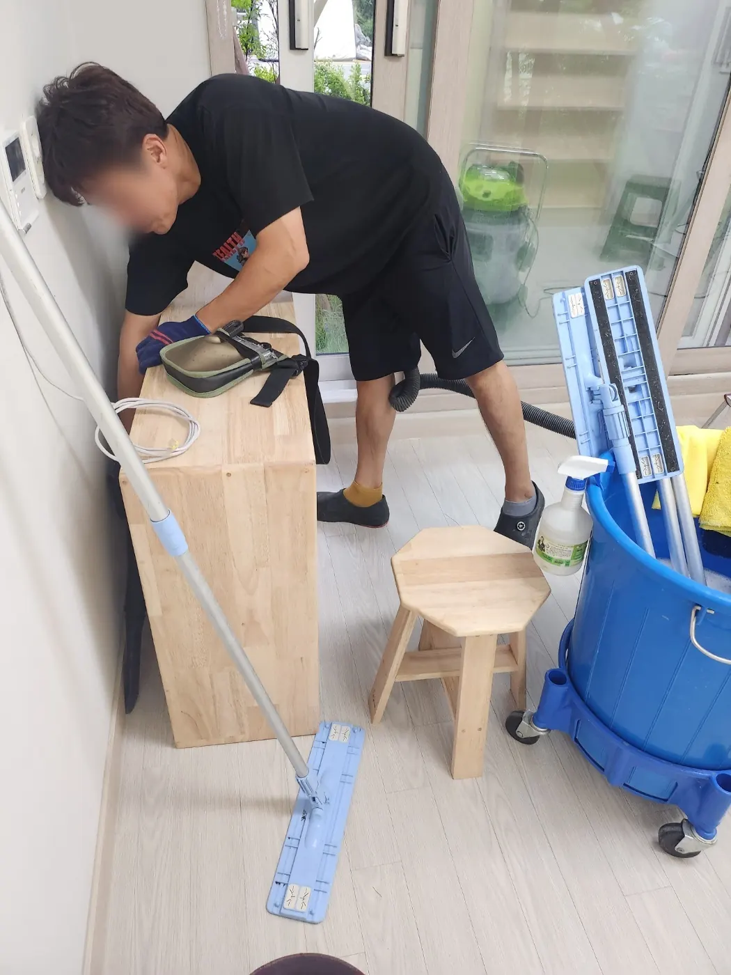 세정 진행 — 둔덕면 어린이집청소 현장