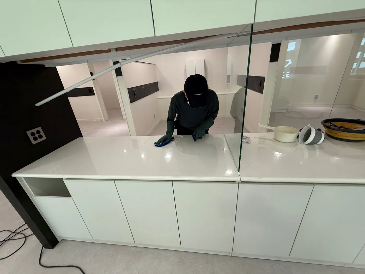 작업 진행 — 산막동 상가청소 현장
